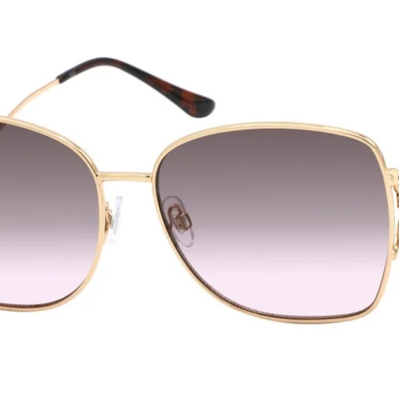 Madden NYC Jill Metal Square Rosegold Sunglasses - Picture 2 of 4